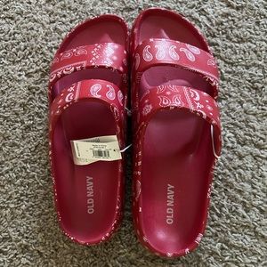 NWT paisley red old navy sandals
